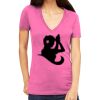 Tultex 214 - Ladies' Slim Fit Fine Jersey V-Neck Thumbnail