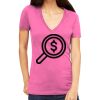 Tultex 214 - Ladies' Slim Fit Fine Jersey V-Neck Thumbnail